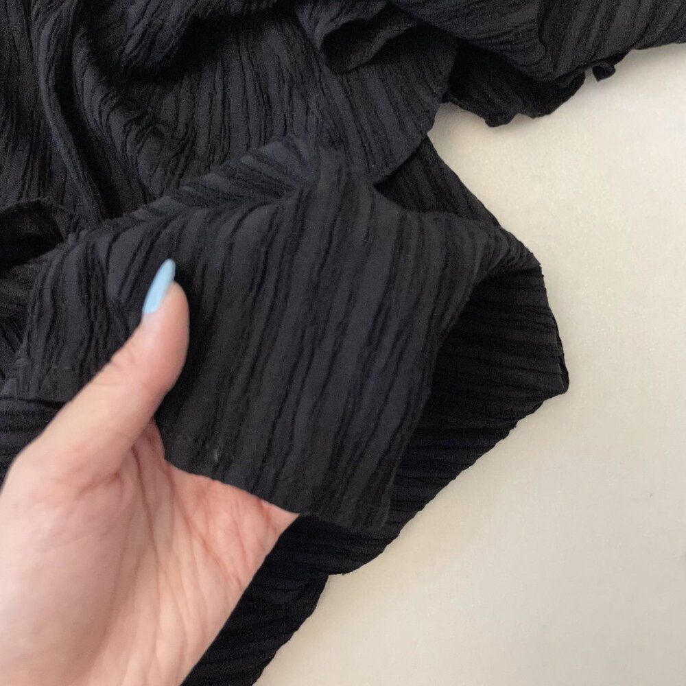 Black Ruffled One-Shoulder Top - Picture 3 of 3